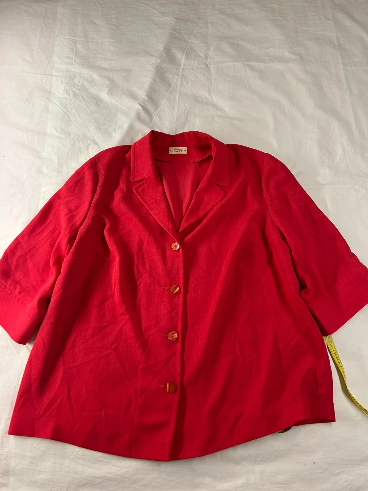 Blazer veste de costume rouge janine pauporté